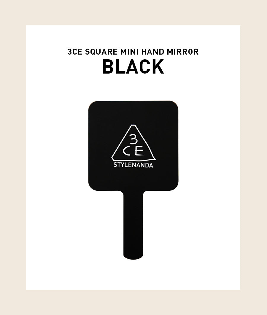 3CE Square Hand Mirror Mini #Black