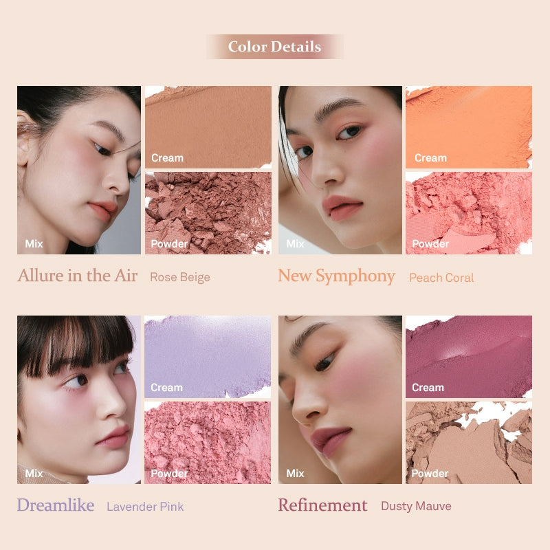 hince True Dimension Layering Cheek - 4 Colours to Choose