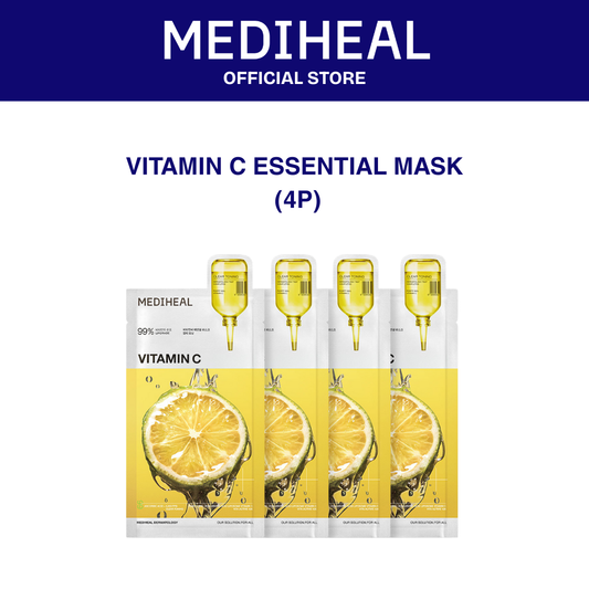 MEDIHEAL VITAMIN C ESSENTIAL MASK_CLEAR TONING*4_LW