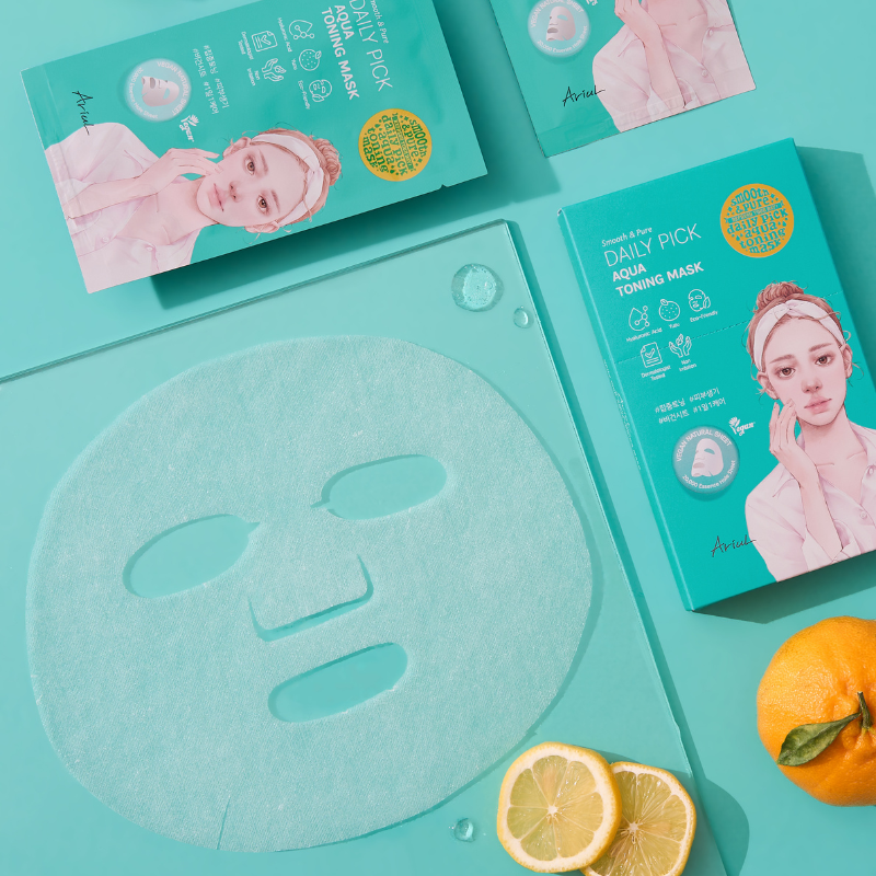 ARIUL Smooth & Pure Daily Pick Toning Mask 5 Sheets Set