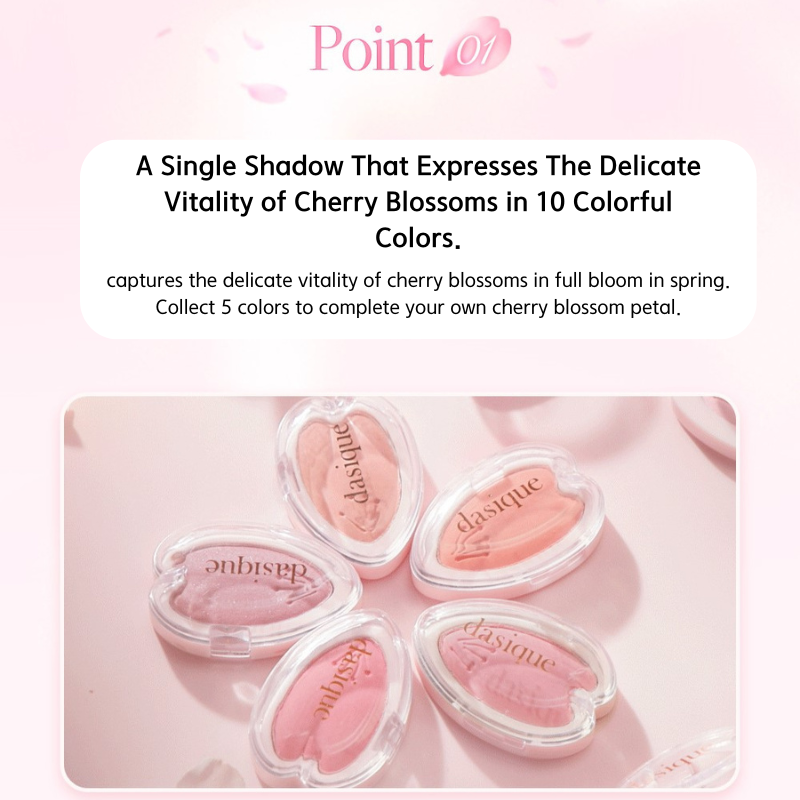 DASIQUE Blooming Single Shadow [Pink Blossom Collection] - 10 Colors to Choose