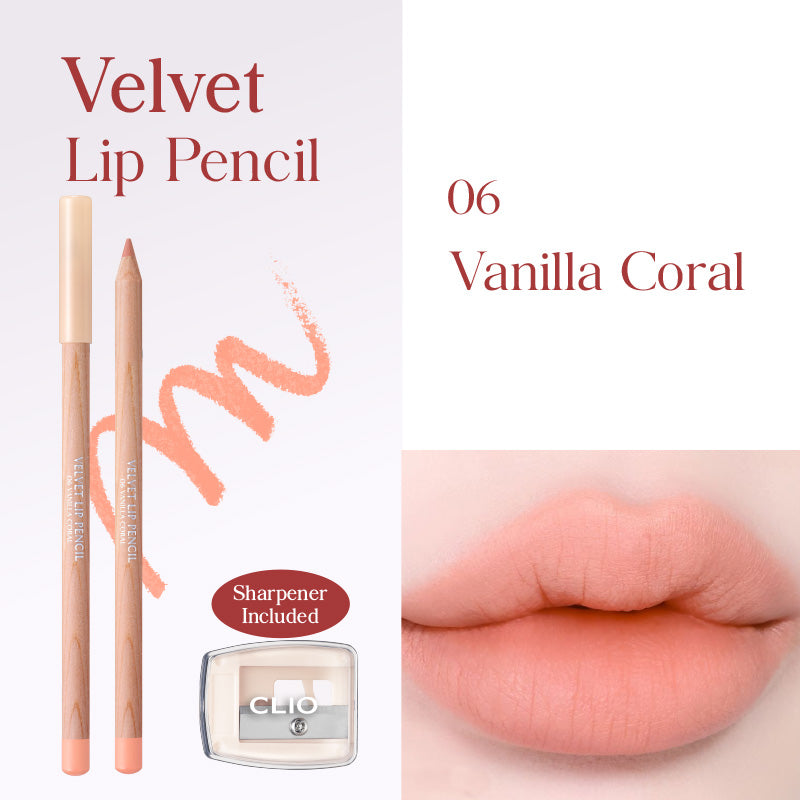 CLIO Velvet Lip Pencil Set - 6 Color to Choose