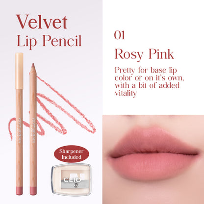 CLIO Velvet Lip Pencil Set - 6 Color to Choose