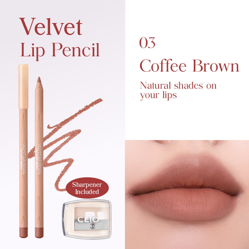 CLIO Velvet Lip Pencil Set - 6 Color to Choose