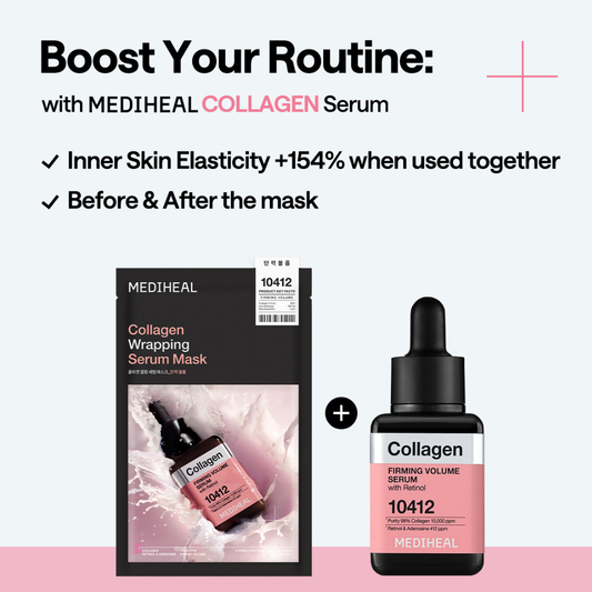 MEDIHEAL COLLAGEN WRAPPING SERUM MASK FIRMING VOLUME - 10ea