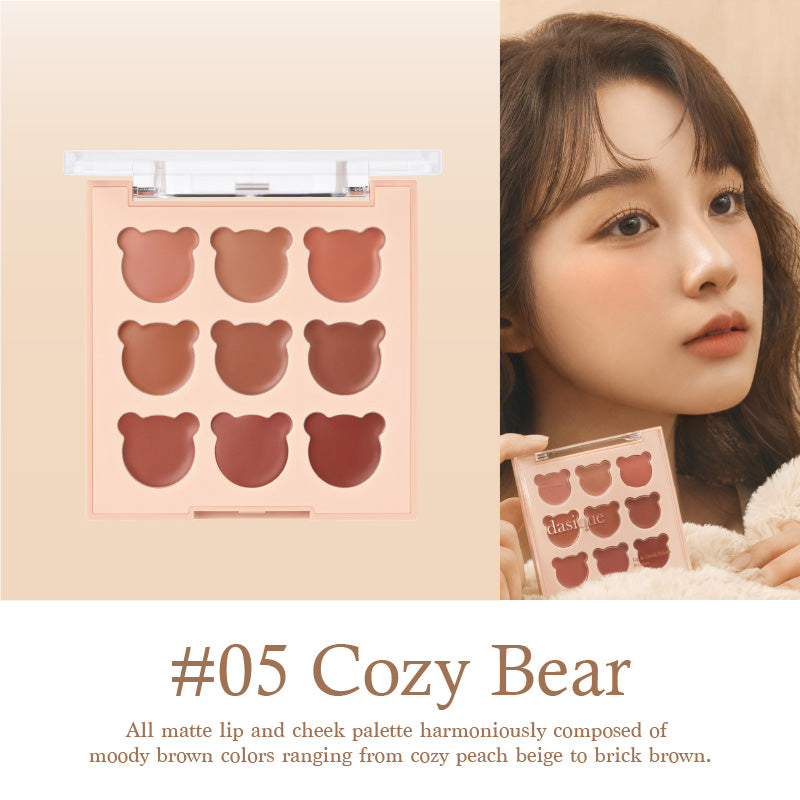 DASIQUE Mood Painting Lip & Cheek Palette [My Bear Collection] - 2 Color to Choose