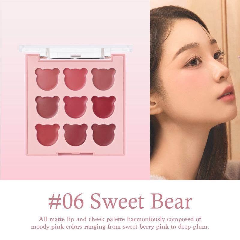 DASIQUE Mood Painting Lip & Cheek Palette [My Bear Collection] - 2 Color to Choose