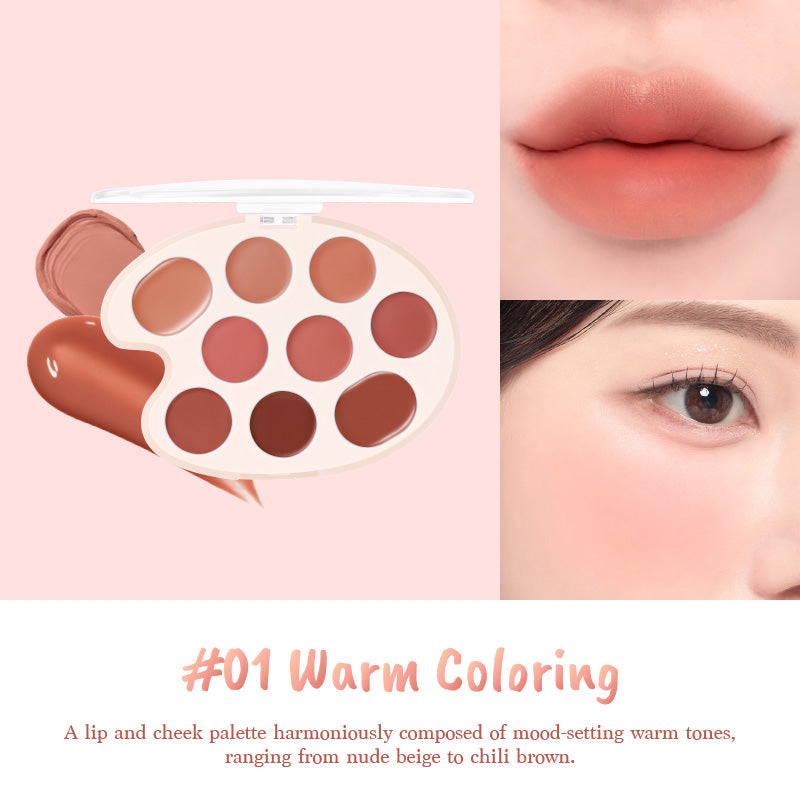 DASIQUE Mood Painting Lip & Cheek Palette [Color Painting Collection] - 4 Colors to Choose