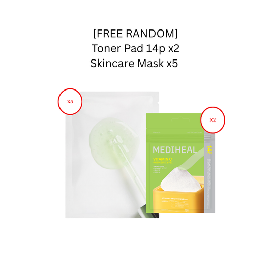 [FREE RANDOM] Toner Pad 14p x2 + Mask x5