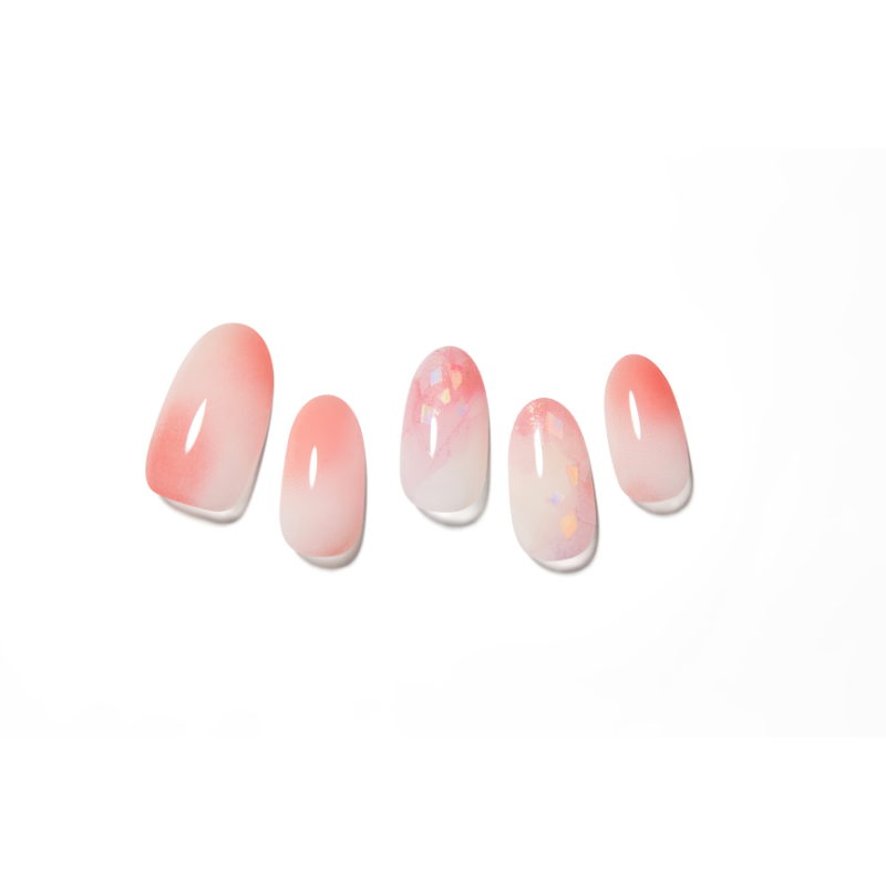 DASHING DIVA Magic Press Almond Mani Pink Glass MDR3S126AL