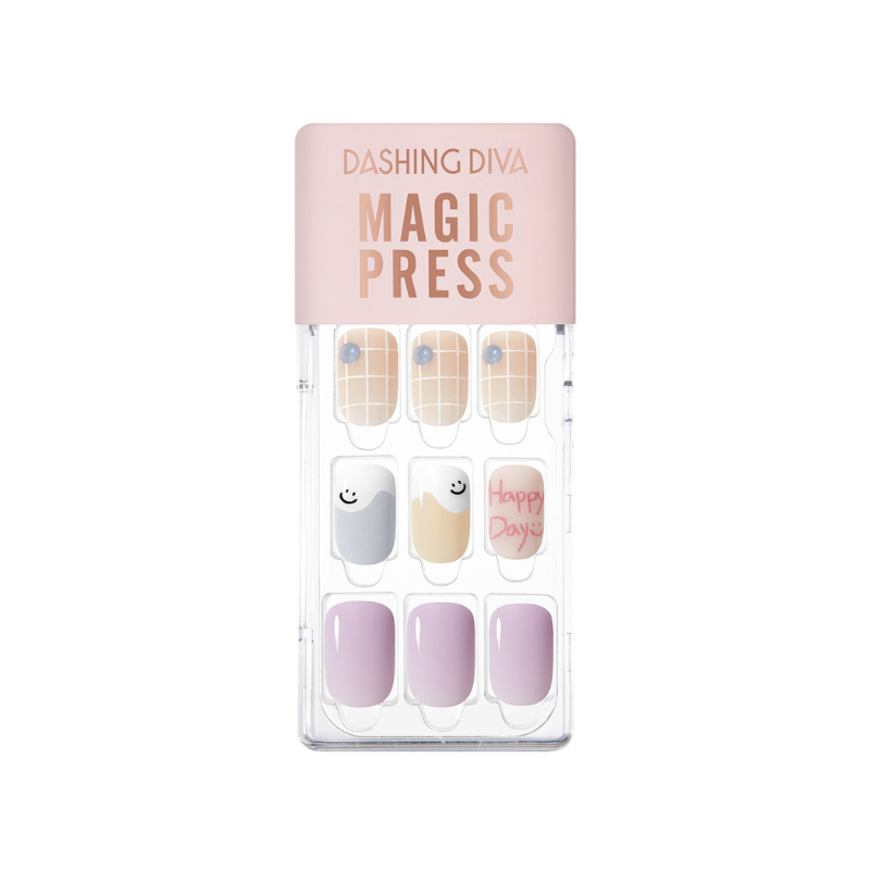 DASHING DIVA Magic Press Regular Round Mani Happy Day MDR3W031RR