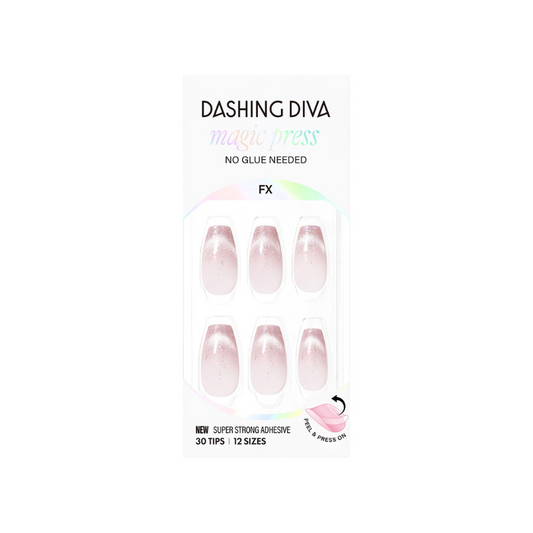 DASHING DIVA Magic Press Coffin Mani Pink Flash MDR4F010XC