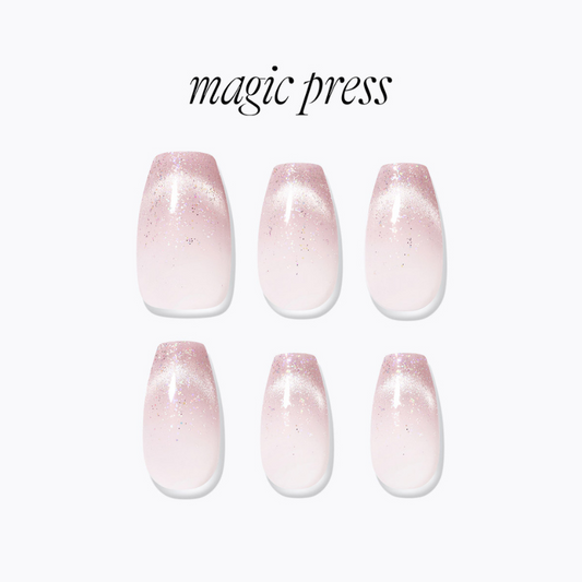 DASHING DIVA Magic Press Coffin Mani Pink Flash MDR4F010XC