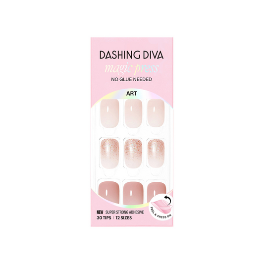 DASHING DIVA Magic Press Regular Round Mani Pink Crunch MDR4F012RR