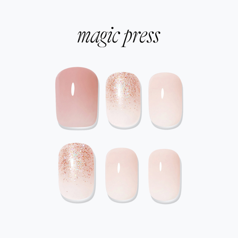 DASHING DIVA Magic Press Regular Round Mani Pink Crunch MDR4F012RR