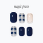 DASHING DIVA Magic Press Regular Round Mani Gingham Check MDR4F016RR