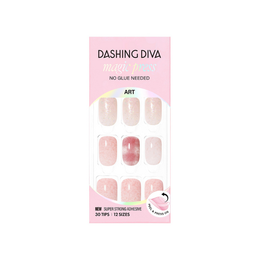 DASHING DIVA Magic Press Regular Round Mani Angora Check MDR4F017RR