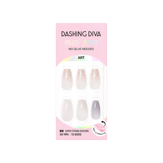 DASHING DIVA Magic Press Coffin Mani Lavender Icing MDR4F020CF