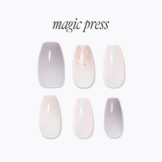 DASHING DIVA Magic Press Coffin Mani Lavender Icing MDR4F020CF