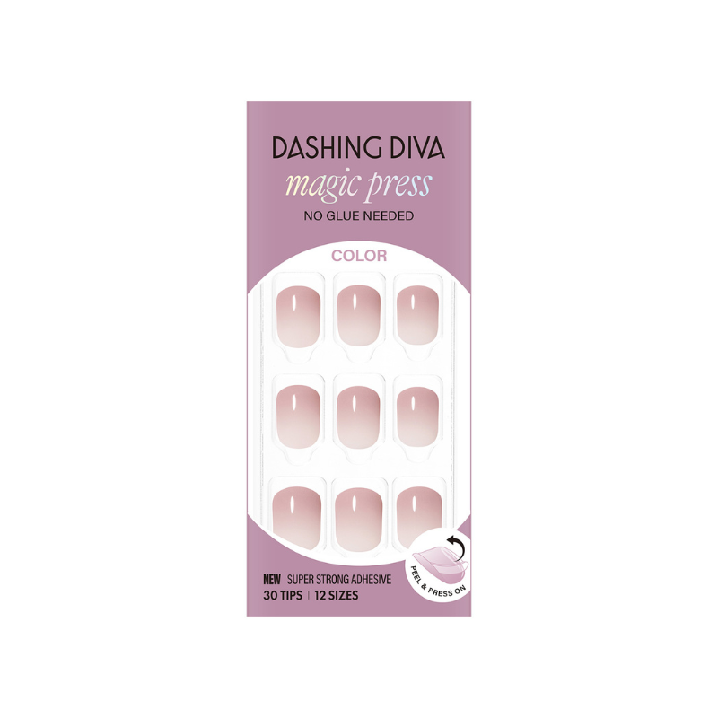 DASHING DIVA Magic Press Short Square Mani Bare Lavender MDR4F025SS