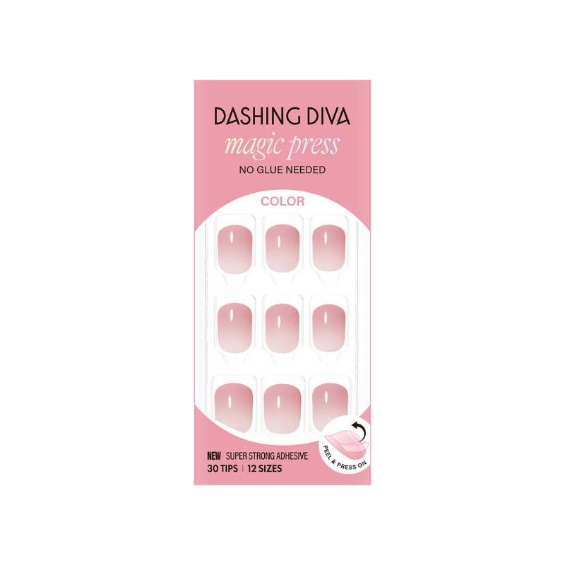 DASHING DIVA Magic Press Short Square Mani Bare Pink MDR4F026SS