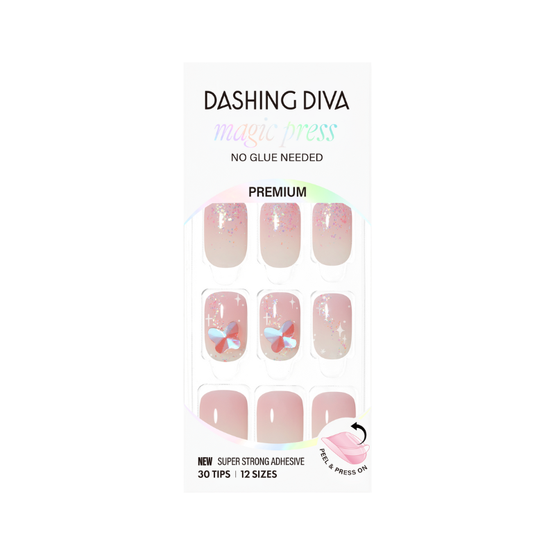 DASHING DIVA Magic Press Premium Regular Round Mani Dreaming Garden MDR4P001PR