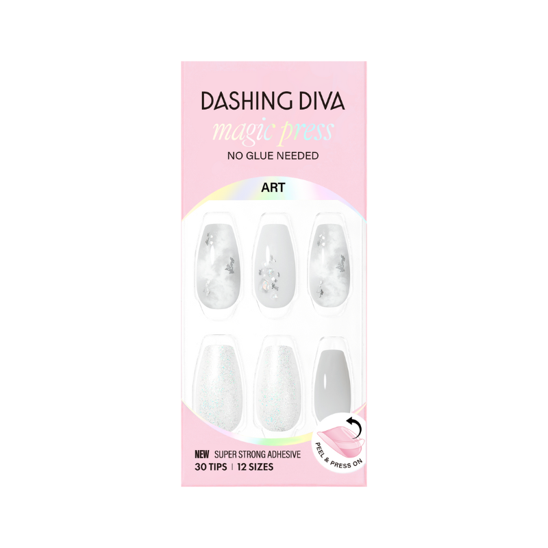 DASHING DIVA Magic Press Coffin Mani Greyish Marble MDR4P017CF