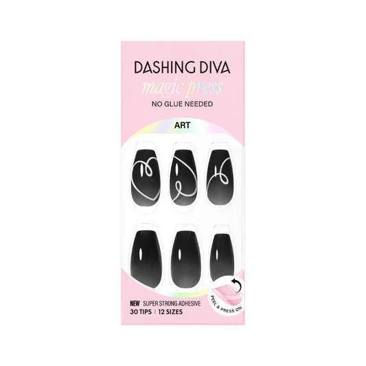 DASHING DIVA Magic Press Coffin Mani Drawing Heart MDR4P018CF