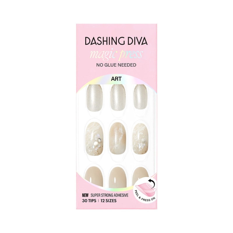 DASHING DIVA Magic Press Long Oval Mani Lemon Zest MDR4P031OV