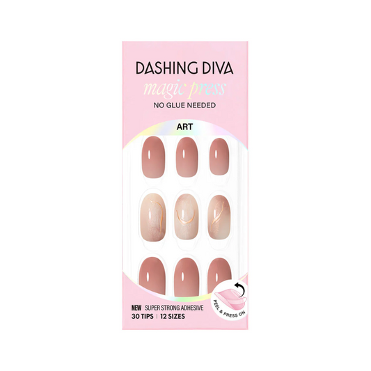 DASHING DIVA Magic Press Long Oval Mani Chili Sherbet MDR4P032OV