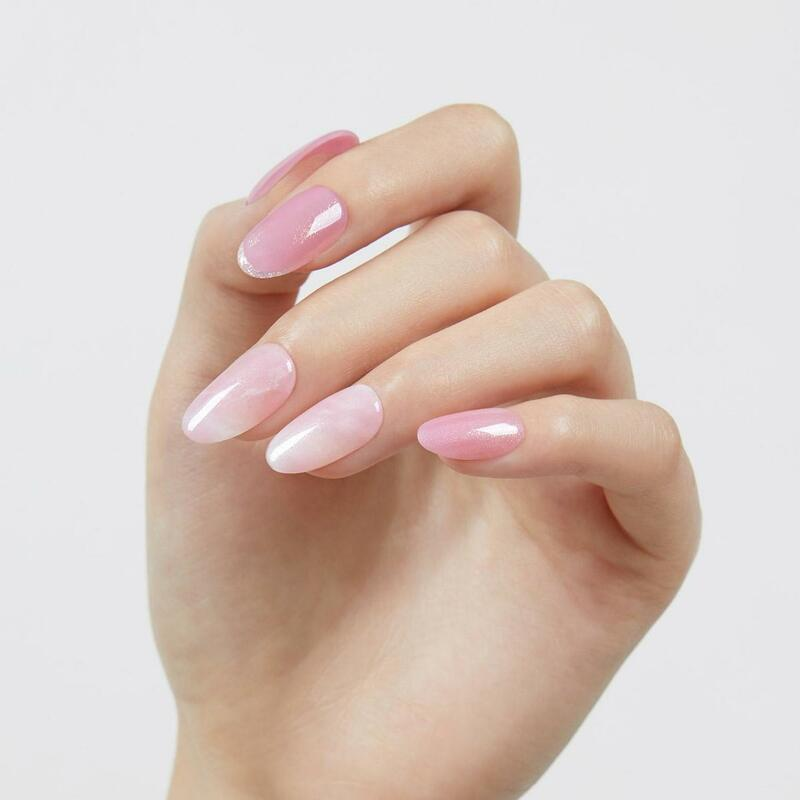 DASHING DIVA Magic Press Almond Mani Blushing Marble MDR4P035AL