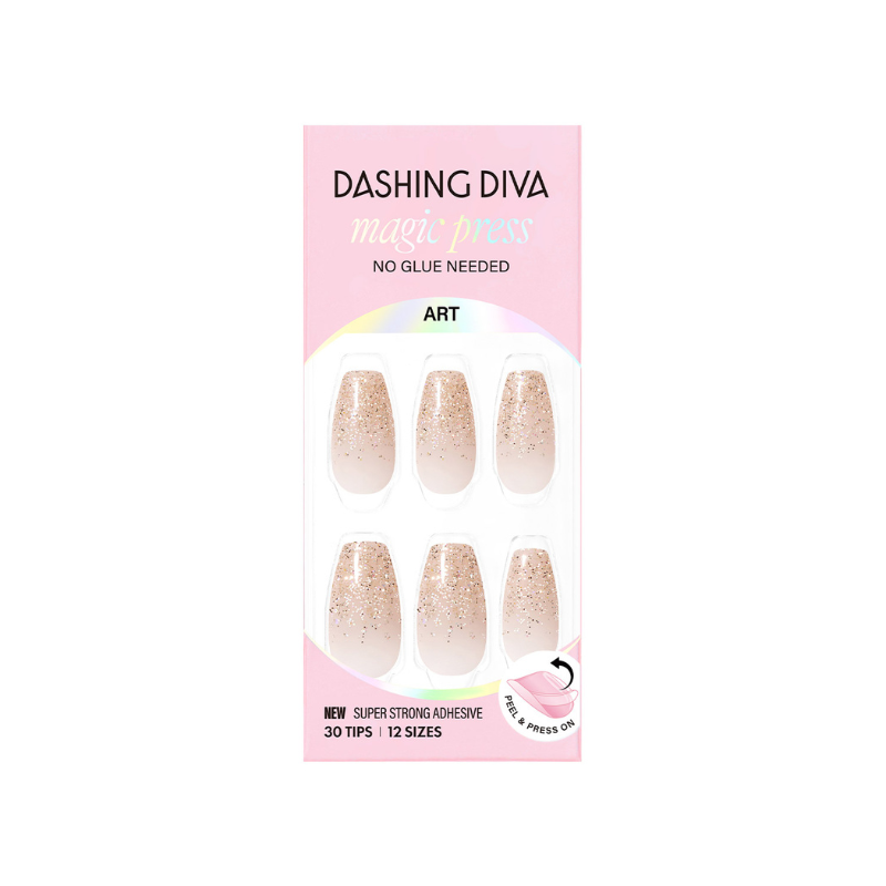 DASHING DIVA Magic Press Coffin Mani Glittery MDR4S010CF