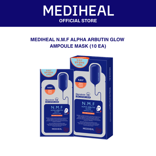 MEDIHEAL N.M.F Alpha Arbutin Glow Ampoule Mask - 10ea
