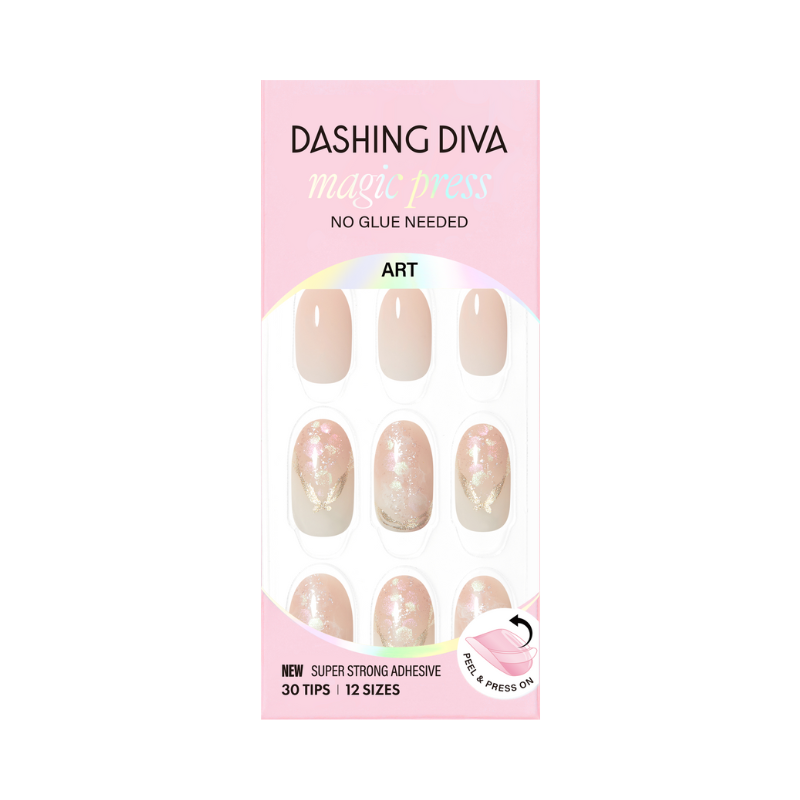 DASHING DIVA Magic Press Long Oval Mani Grace MJP4S049OL