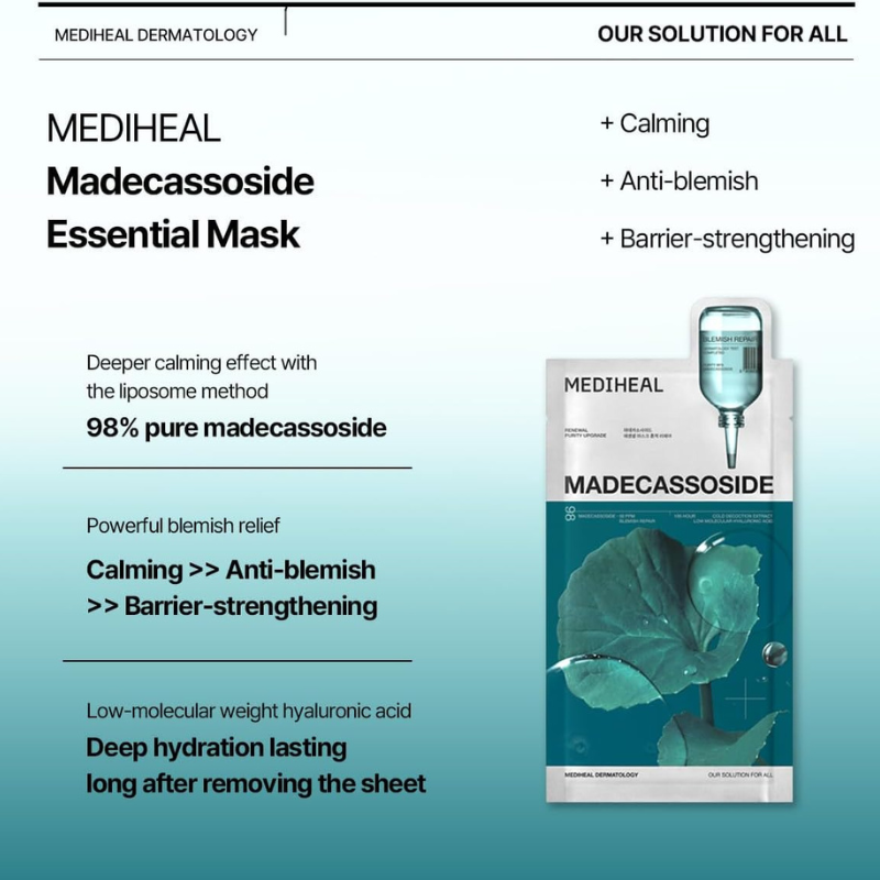 [Opening Promo] Mediheal Madecassoside Essential Mask Blemish Repair (10ea)