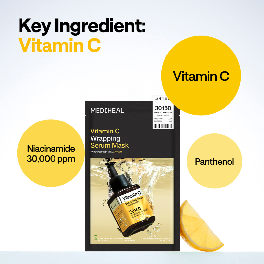 MEDIHEAL VITAMIN C WRAPPING SERUM MASK_BRIGHTENING (4P)