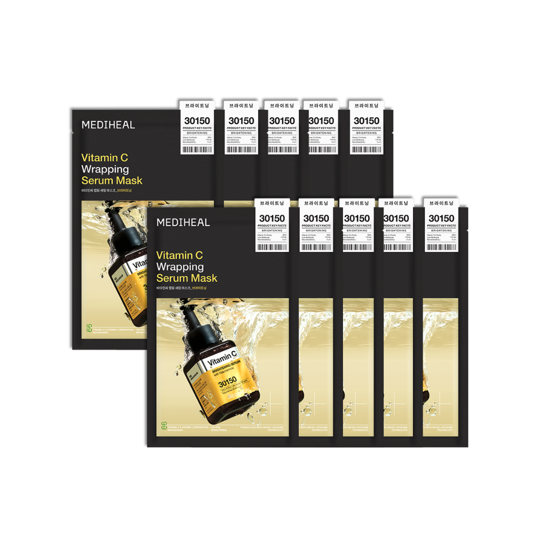 MEDIHEAL VITAMIN C WRAPPING SERUM MASK_BRIGHTENING (10P)