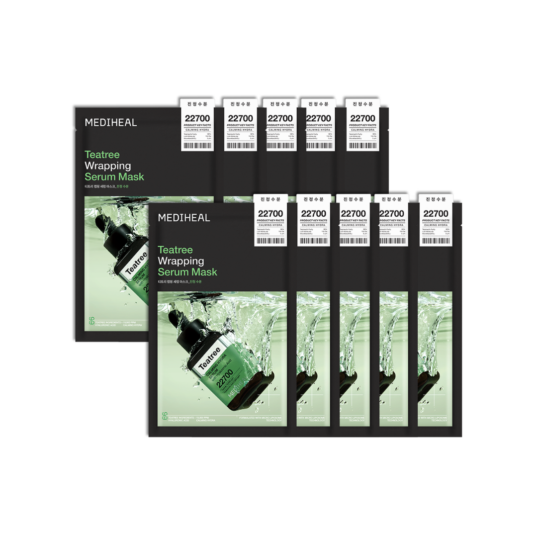 MEDIHEAL TEATREE WRAPPING SERUM MASK_CALMING HYDRA (10P)