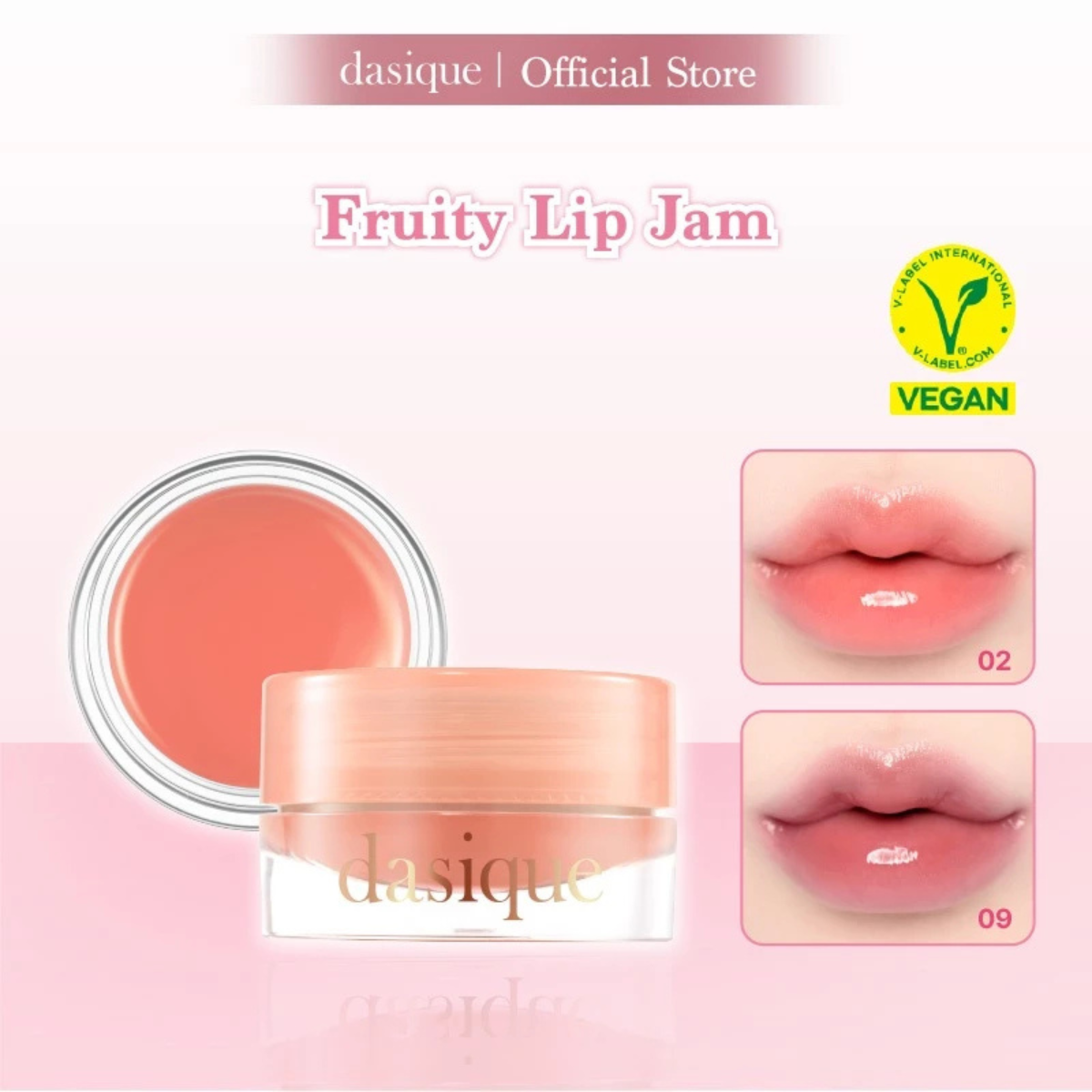 DASIQUE Fruity Lip Jam [ 10 Color To Choose ]___#01 Peach Jam [Packaging Issues]