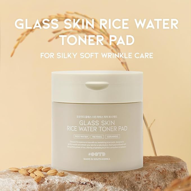 #OOTD Glass Skin Rice Water Toner Pad