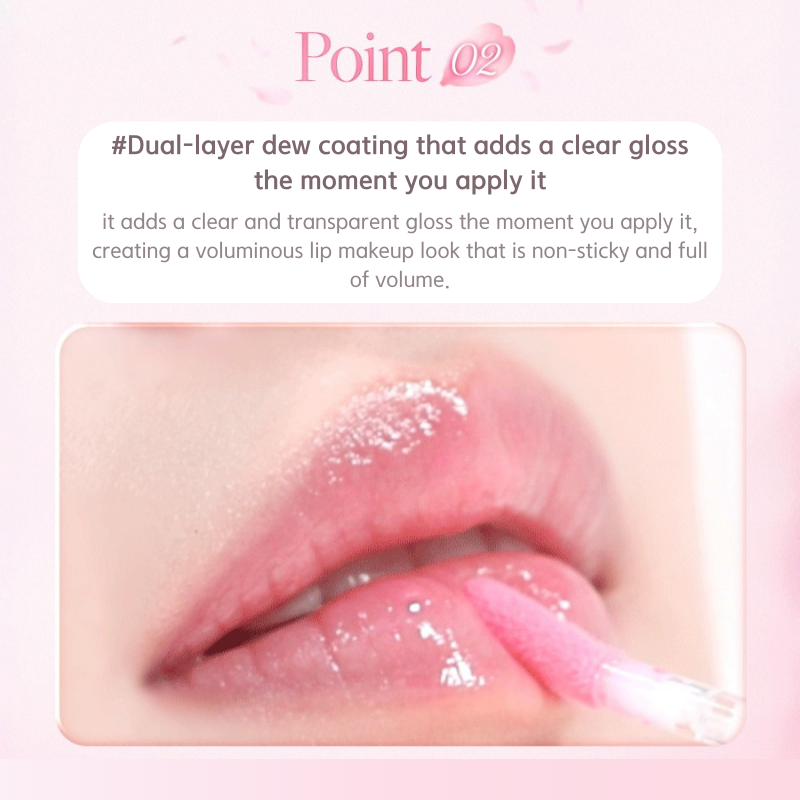DASIQUE Pure Water Lip Gloss [Pink Blossom Collection] - 2 Colors to Choose