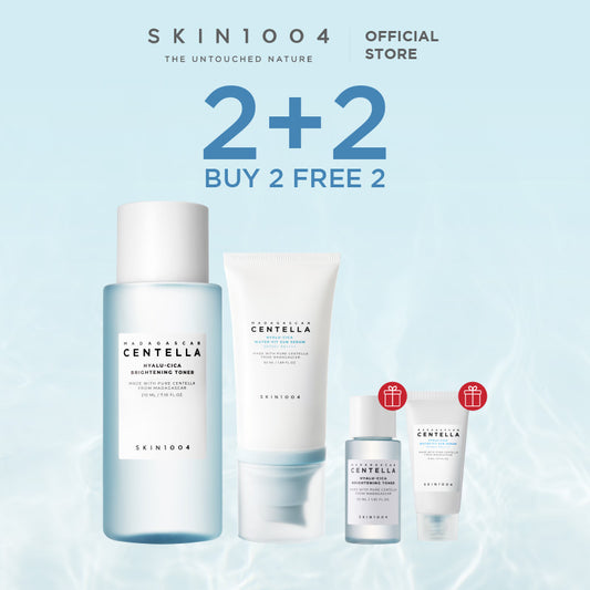 SKIN1004 Hyalu-Cica Brightening Toner 210ml +Water-fit Sun Serum 50ml [2+2]