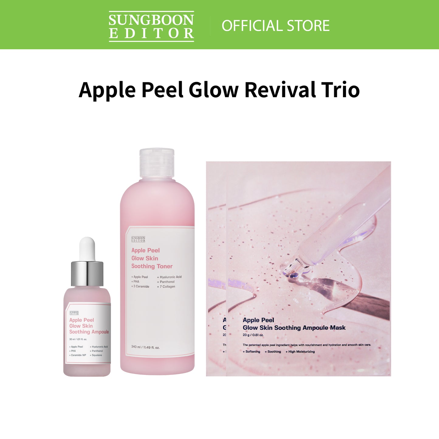 SUNGBOON EDITOR Apple Peel Glow Revival Trio