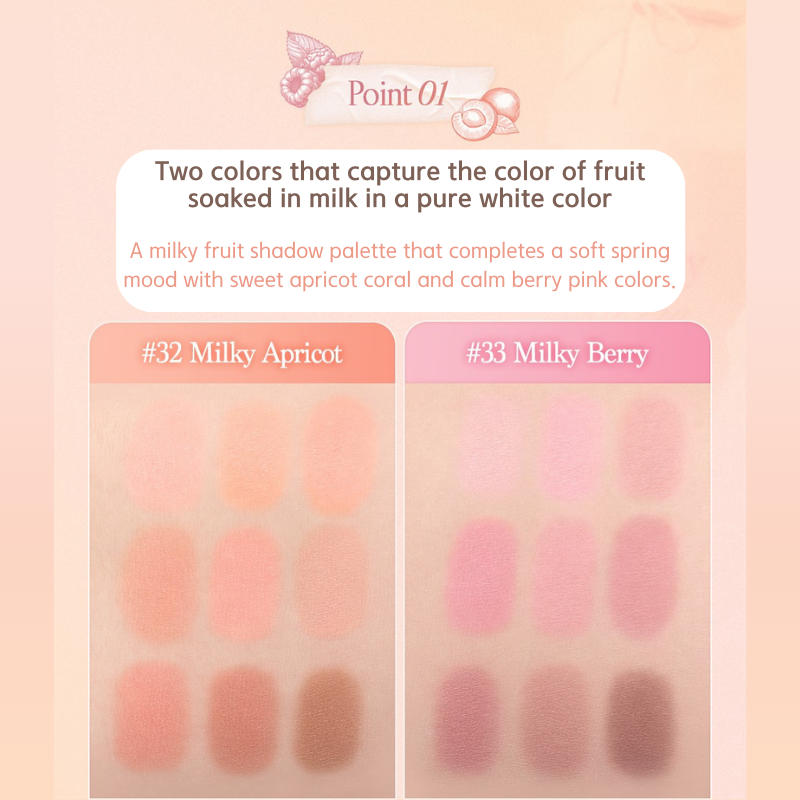 DASIQUE Shadow Palette [Milky Fruits Collection] - 2 Color to Choose