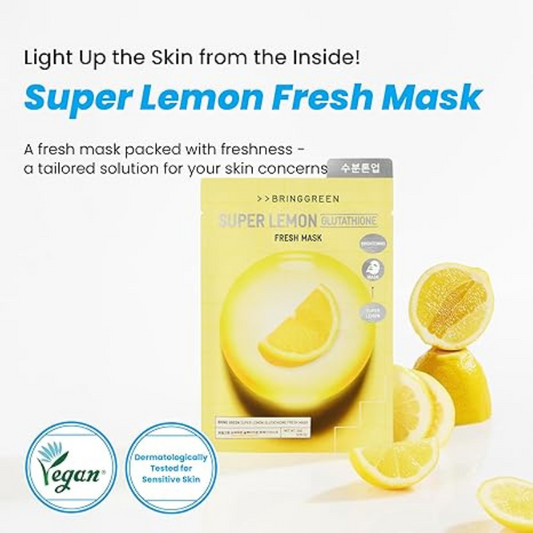 BRINGGREEN Super Lemon Glutathione Fresh Mask 10ea