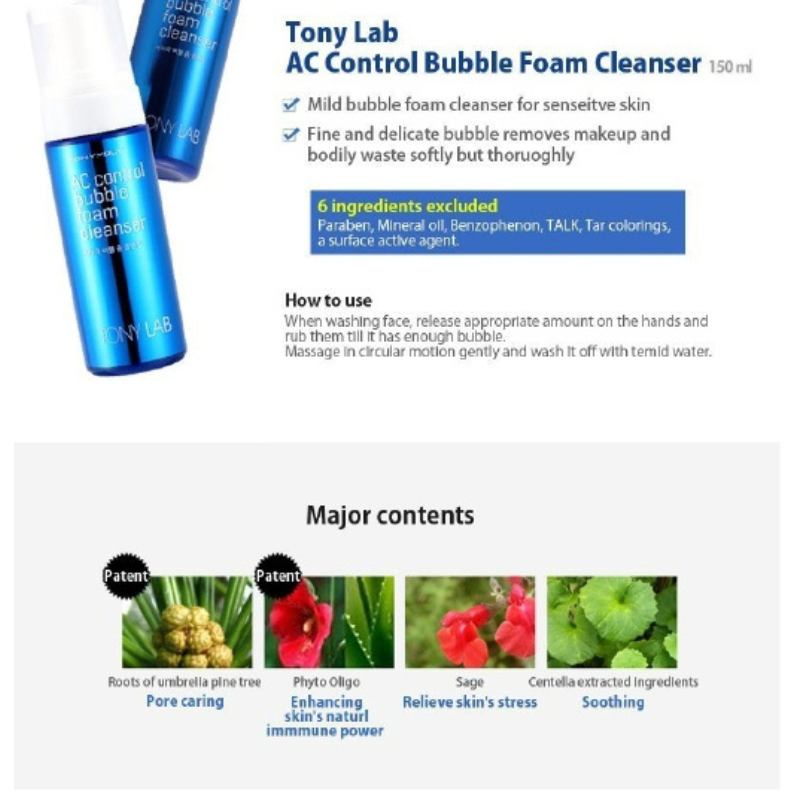 TONY MOLY TONY LAB AC Control Bubble Foam