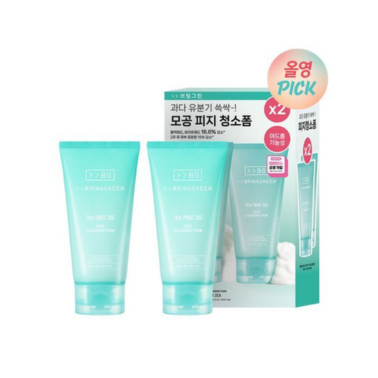 BRINGGREEN Tea Tree Cica Deep Cleansing Foam 120ml Double Set