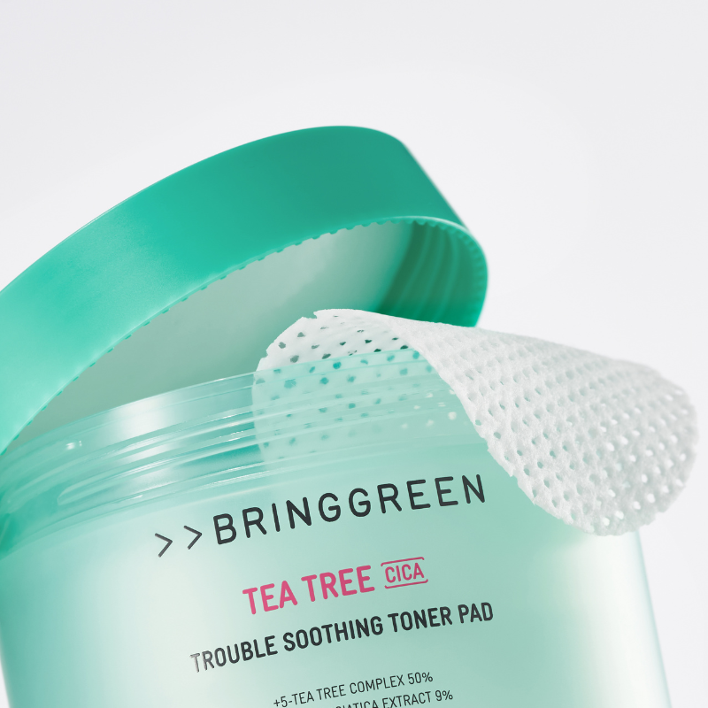 BRINGGREEN Tea Tree Cica Trouble Soothing Toner Pads (2023 AD)