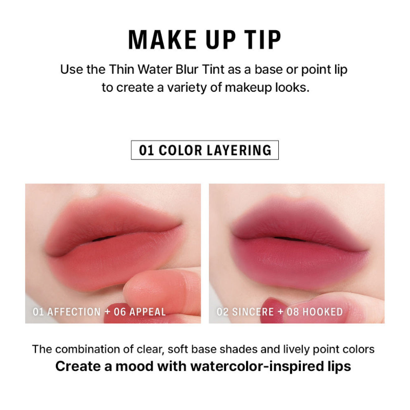 Braye Thin Water Blur Tint - 10 Color to Choose