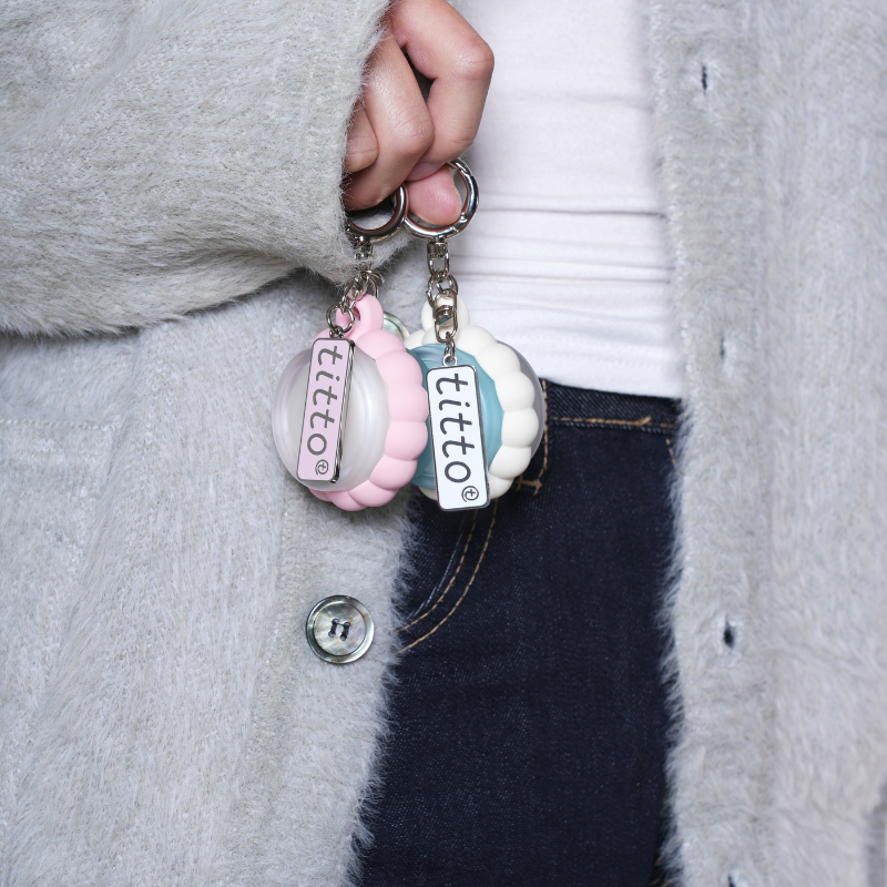 TITTO Logo Keyring Pink